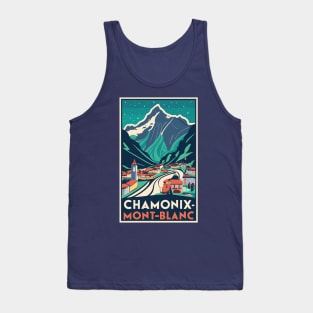 A Vintage Travel Art of Chamonix-Mont-Blanc - France Tank Top